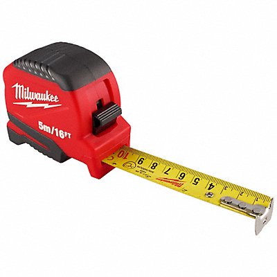 MILWAUKEE 48221717 Tape Measure 16 ft L Blade SAE