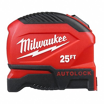 MILWAUKEE 48221825 Tape Measure 25 ft L Blade SAE