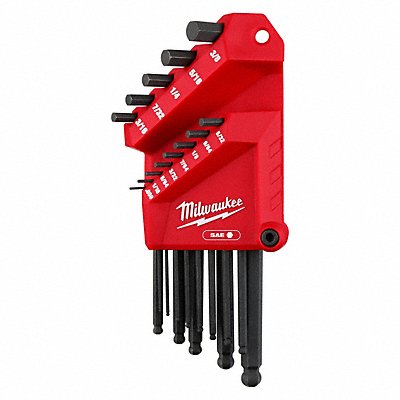 MILWAUKEE 48222185 Hex Key Set 13 Pieces Steel SAE