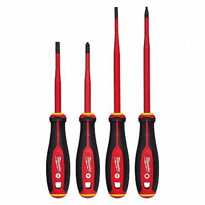 MILWAUKEE 48222219 Insulated Screwdriver Set 6 in L 4 pcs
