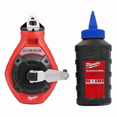 MILWAUKEE 48223992 100 ft Alum Precision Reel w/Blu Chalk