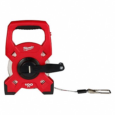 MILWAUKEE 48225201 100 Ft Steel Open Reel Long Tape Measure