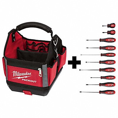 MILWAUKEE 4822831048222710 Screwdriver Kit 10 Packout Tote 10pc