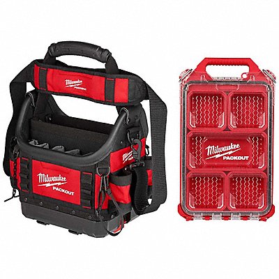 MILWAUKEE TOOL  EQUIPMENT 48-22-8311, 48-22-8436 PACKOUT 10 Tote + Compact Organiser