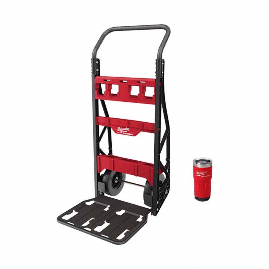 MILWAUKEE 4822841548228392R PACKOUT 2-Wheel Cart + 20oz Tumbler