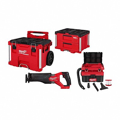 MILWAUKEE  Rolling Toolbox + 2Drawer+Vacuum+Sawzall