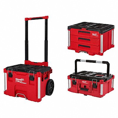 MILWAUKEE 4.82284274822844E+23 Rolling Tool Box 3Drawer Box Lg.Tool Box