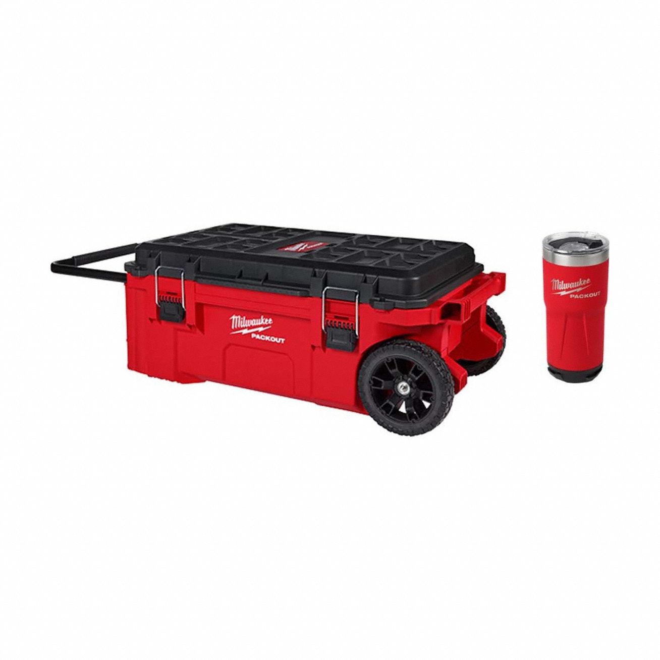 MILWAUKEE 4822842848228392R PACKOUT Rolling Tool Chest +20 ozTumbler