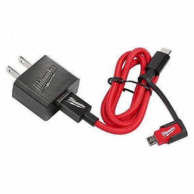 MILWAUKEE 48591209 3ft USB-C  2.1A Wall Charger w/USB Adap