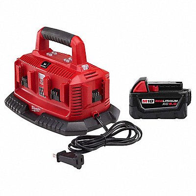 MILWAUKEE 48-59-1806, 48-11-1850 Charger and Battery: Milwaukee®, M18™ REDLITHIUM™, Li-ion, Charger Included, 1 Batteries Included