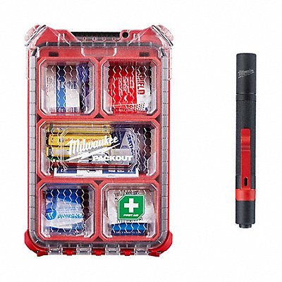 MILWAUKEE TOOL  EQUIPMENT 48-73-8435C, 2105 79PC PACKOUT First Aid Kit + Penlight