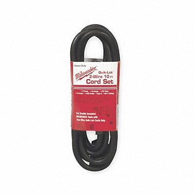MILWAUKEE 48765110 Pwr Tool Cord 1-15P 10 ft 15A 14/2 125V
