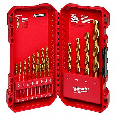 MILWAUKEE 48891105 Jobber Length Drill Set 20pc HSS