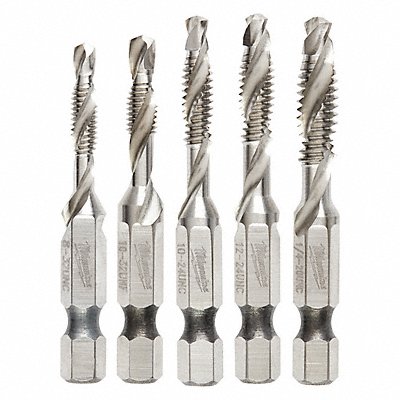 MILWAUKEE 48894874 Shockwave 5 Pc. SAE Impact Drill Tap Set