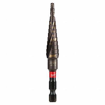 MILWAUKEE 48899241 Step Cone Drill 1/8in to 1/2in Titanium
