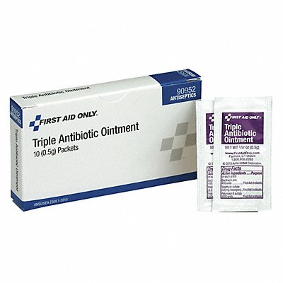 GRAINGER 90952 Topical Antibiotic 0.004oz PK10