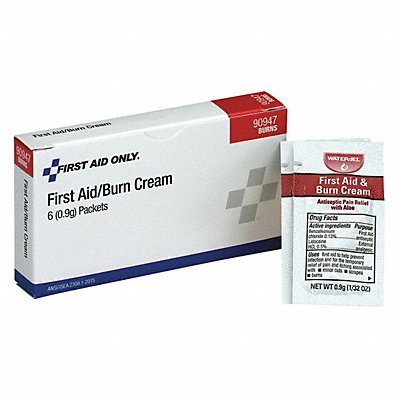 GRAINGER 90947 Topical Burn Cream 0.004 oz PK6