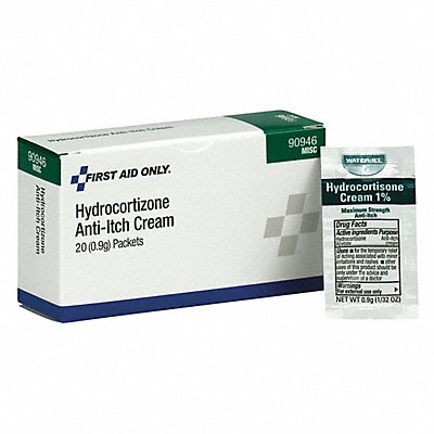 GRAINGER 90946 Topical Anti-Itch 0.004oz Cream 20ct