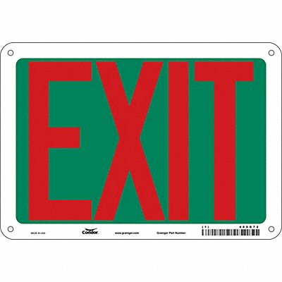 CONDOR 480G72 Safety Sign 7 in x 10 in Polyethylene