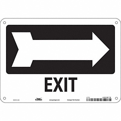 CONDOR 480G79 Safety Sign 7 in x 10 in Aluminum