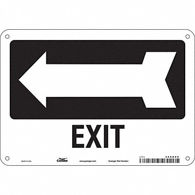 CONDOR 480G89 Safety Sign 7 in x 10 in Aluminum