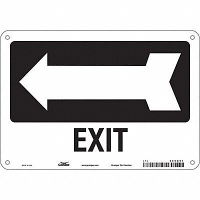 CONDOR 480G91 Safety Sign 7 in x 10 in Polyethylene