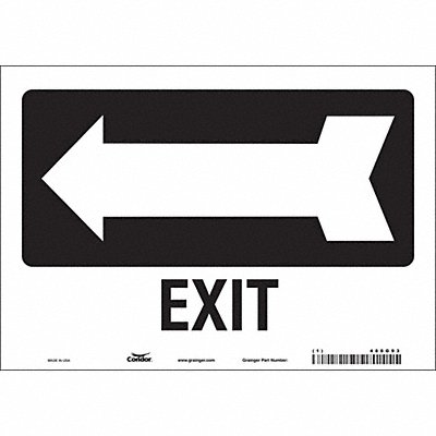 CONDOR 480G93 Safety Sign 7 in x 10 in Vinyl
