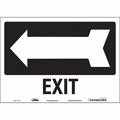 CONDOR 480G94 Safety Sign 10 in x 14 in Vinyl