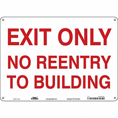 CONDOR 480G99 Safety Sign 10 in x 14 in Polyethylene