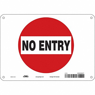 CONDOR 480H07 Safety Sign 7 inx10 in Polyethylene