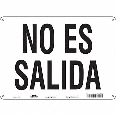 CONDOR 480H10 Safety Sign 10 in x 14 in Aluminum