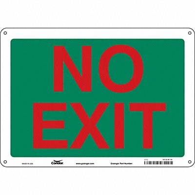 CONDOR 480H16 Safety Sign 10 in x 14 in Aluminum