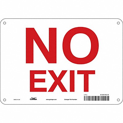 CONDOR 480H26 J7055 Safety Sign 7 in x 10 in Aluminum