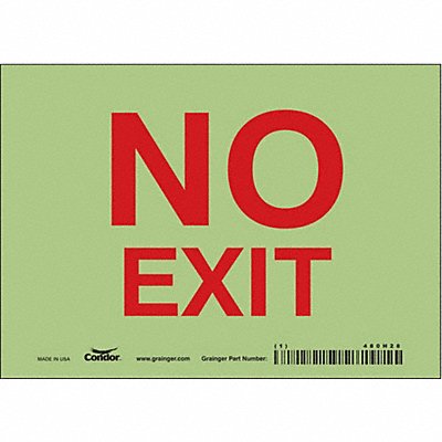 CONDOR 480H28 K2119 Safety Sign 5 in x 7 in Glow Vinyl
