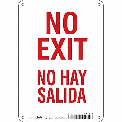 CONDOR 480H40 Safety Sign 10 in x 7 in Aluminum