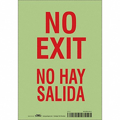 CONDOR 480H44 Safety Sign 10 in x 7 in Glow Vinyl