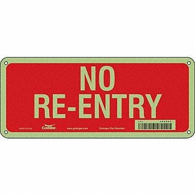 CONDOR 480H56 Safety Sign 5 in x 12 in Aluminum