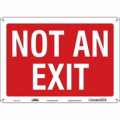 CONDOR 480H58 Safety Sign 10 in x 14 in Aluminum