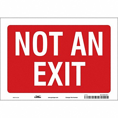 CONDOR 480H61 Safety Sign 7 in x 10 in Vinyl