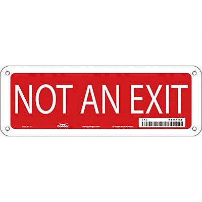 CONDOR 480H63 Safety Sign 3 1/2 in x 10 in Aluminum