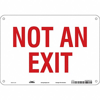 CONDOR 480H75 Safety Sign 7 in x 10 in Polyethylene