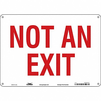CONDOR 480H76 Safety Sign 10 in x 14 in Polyethylene