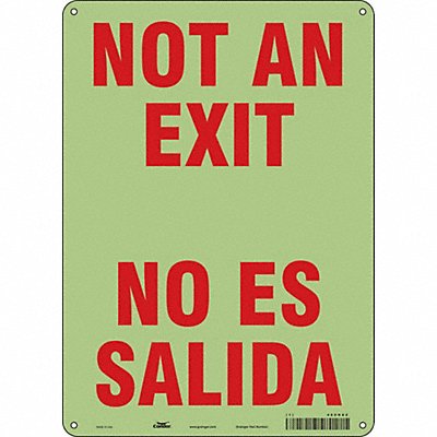 CONDOR 480H82 Safety Sign 14 in x 10 in Polyethylene