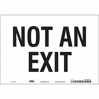 CONDOR 480H93 Safety Sign 7 in x 10 in Vinyl