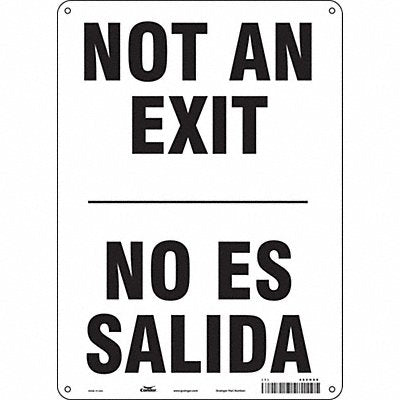 CONDOR 480H96 Safety Sign 14 in x 10 in Aluminum