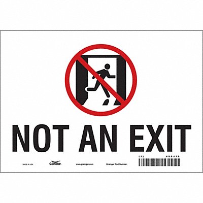 CONDOR 480J10 Safety Sign 7 in x 10 in Vinyl