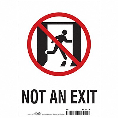 CONDOR 480J20 Safety Sign 10 in x 7 in Vinyl