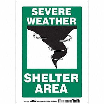CONDOR 480J30 K1737 Safety Sign 10 in x 7 in Vinyl