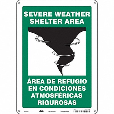CONDOR 480J35 Safety Sign 14 in x 10 in Polyethylene
