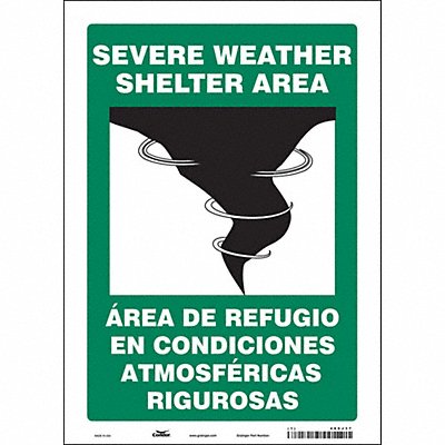CONDOR 480J37 Safety Sign 14 in x 10 in Vinyl